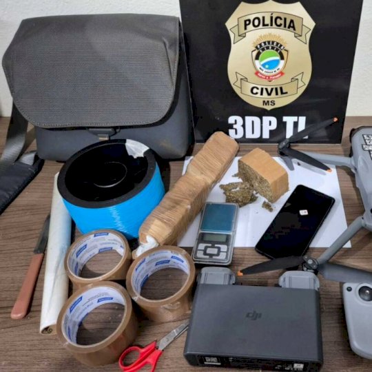 Foragido é preso com drogas e drone que seria usado para lançar entorpecentes em presídios