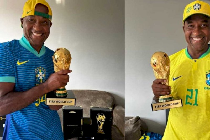 Campeão da Copa de 1994, Viola participa de troca de figurinhas do álbum da Copa em Campo Grande
