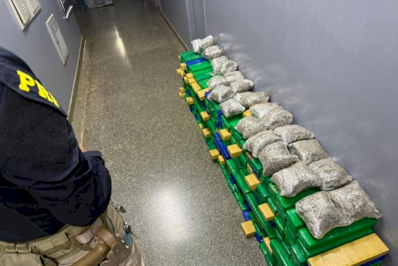 Polícia prende motorista transportando 358 quilos de maconha