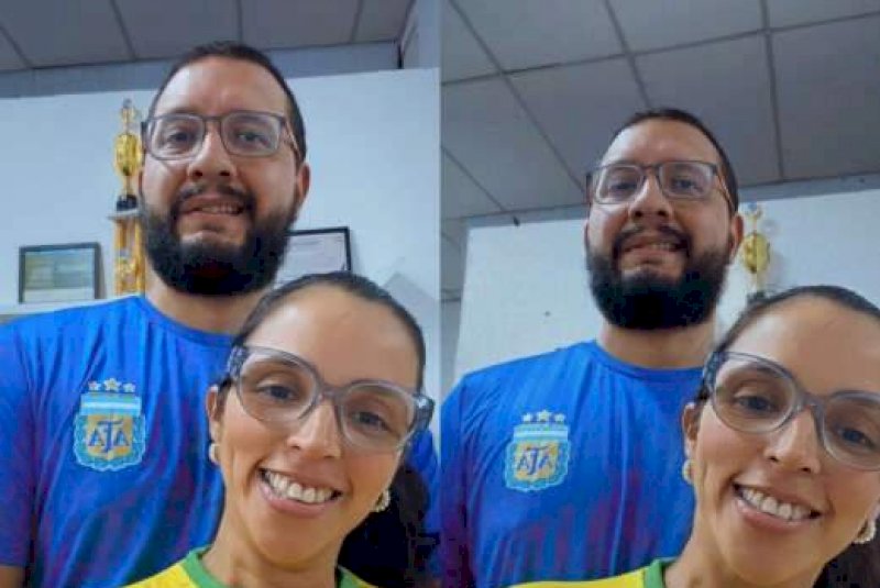 Ela &eacute; brasileira, ele argentino e o amor deles sobrevive a cada Copa