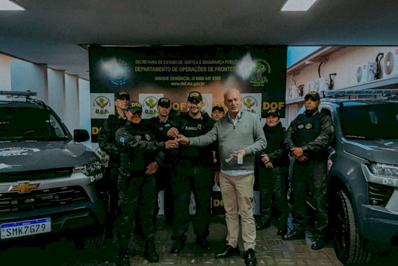 Geraldo Resende entrega viaturas e reforça atuação do DOF no combate ao crime na fronteira