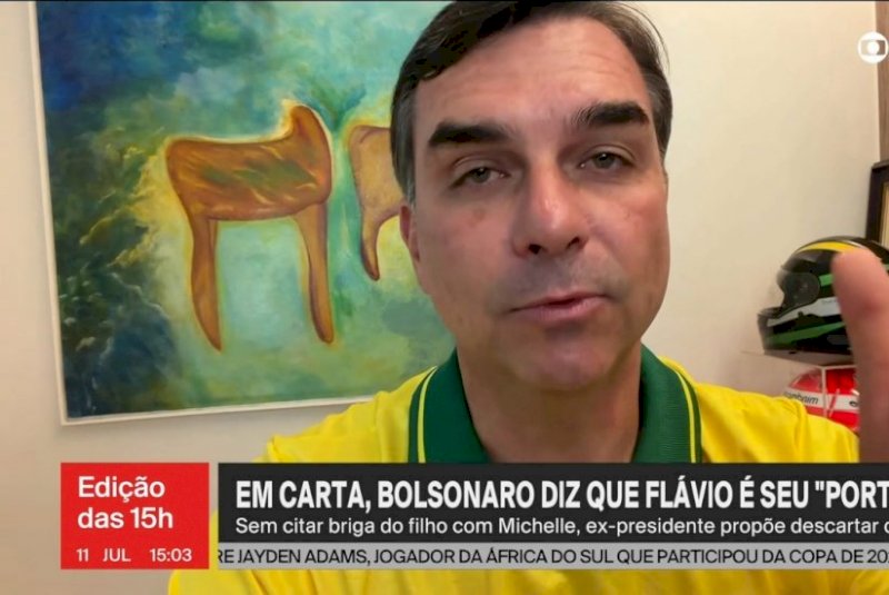 Em carta, Bolsonaro diz que Flávio é seu 'porta-voz' e pede pra deixar 'de lado diferenças', sem citar briga do filho com Michelle