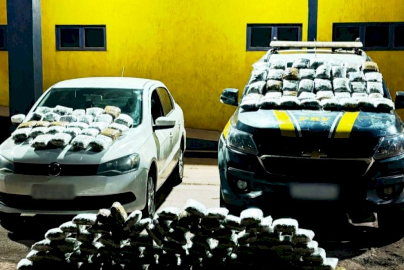 Mulher é presa com 77 quilos de skunk que seriam levados para SP
