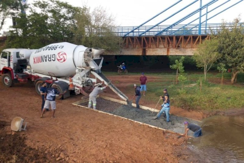 Conclusão da concretagem garante rampa náutica em Fátima do Sul