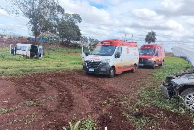 PM mobiliza helicópteros para buscar motorista após acidente com van de pacientes