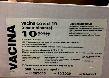 MS deve receber mais 10,2 mil doses de vacinas contra a Covid-19 nesta segunda, anuncia secretário