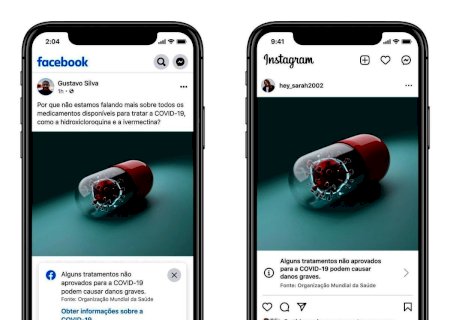 Facebook e Instagram terão alerta em conteúdos sobre tratamentos sem comprovação científica