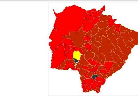 Cai número de cidades classificadas em risco ‘elevado’ para pandemia em MS, mas duas voltam a ser incluídas no grau ‘extremo’