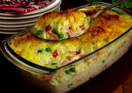 Arroz cremoso com casquinha