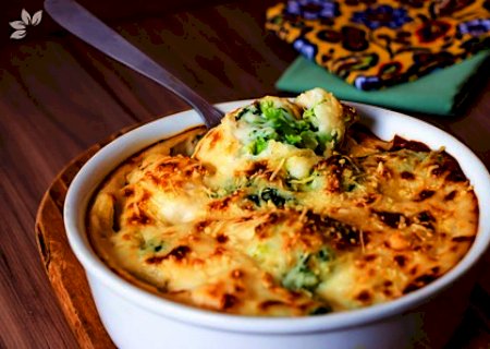 Brócolis ao Molho Branco Gratinado