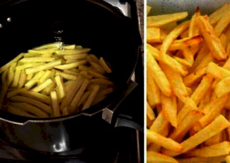 Batata frita na pressão supercrocante com 3 ingredientes