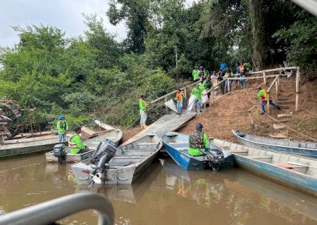Limpeza do rio Aquidauana retira uma tonelada de resíduos na 11ª edição do projeto Rio Vivo