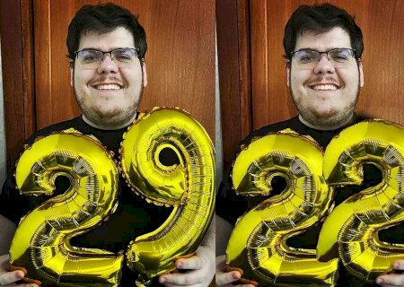 Flávio usa foto manipulada de Casimiro para divulgar número do pai