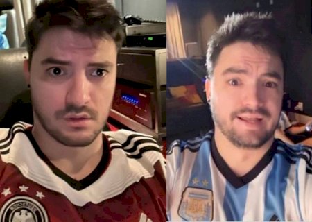 Felipe Neto ganha fama de pé frio por torcer para Alemanha e Argentina