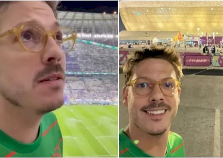 Fábio Porchat é comparado a Mick Jagger após torcer para o México