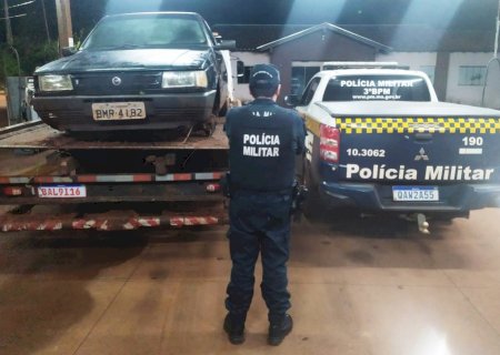 Polícia Militar de Douradina recupera veículo furtado neste sábado em Laguna Carapã