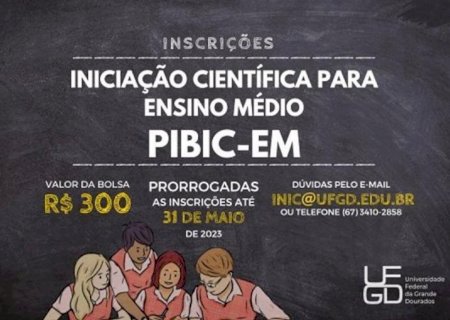 Prorrogado prazo para estudantes do ensino médio concorrerem a bolsas