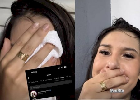 Ana Castela chora ao descobrir que Anitta a seguiu nas redes sociais