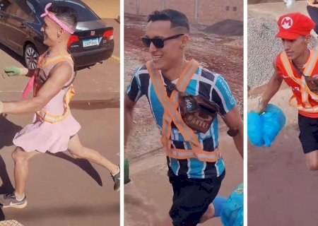 Com mais de 30 milhões de visualizações, gari de Maracaju faz sucesso no TikTok