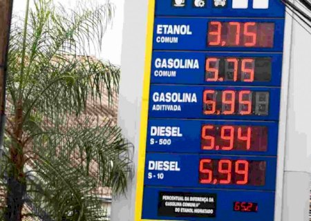 No primeiro dia após reajuste, preço da gasolina varia de R$ 5,35 a R$ 5,75 em Campo Grande