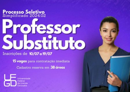 UFGD realizará processo seletivo para vagas de professor substituto
