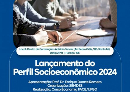 Lançamento do Perfil Socioeconômico de Dourados será nesta quinta