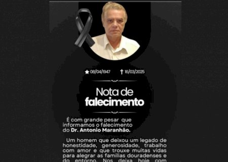Médico Antônio Maranhão morre em Dourados aos 77 anos