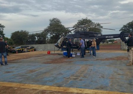 Captação de órgãos em Dourados exige logística aérea com helicóptero da PRF