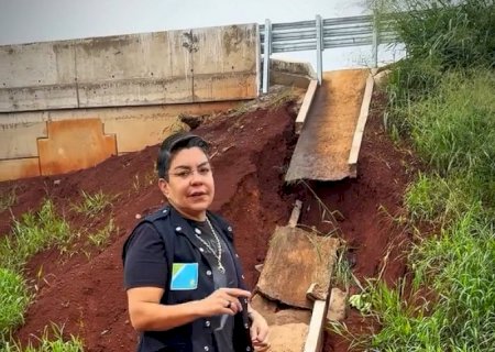 Isa Marcondes cobra deputado Rodolfo e critica má qualidade em obra federal da BR-463
