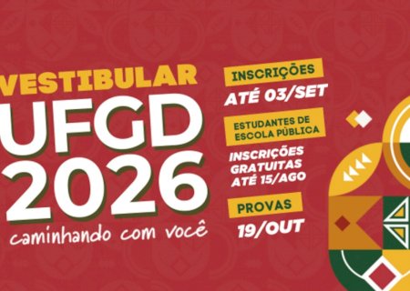 Inscrições para o Vestibular 2026 da UFGD começam amanhã