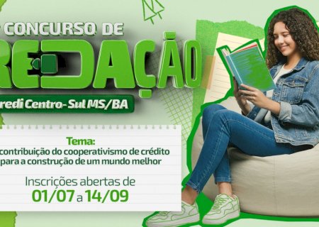 Inscrições para Concurso de Redação da Sicredi Centro-Sul MS/BA seguem até dia 14