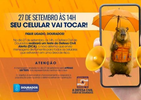 Prefeitura alerta: seu celular vai apitar em teste da Defesa Civil no dia 27