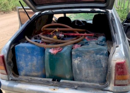 Fiscalização apreende 650 litros de diesel contrabandeado