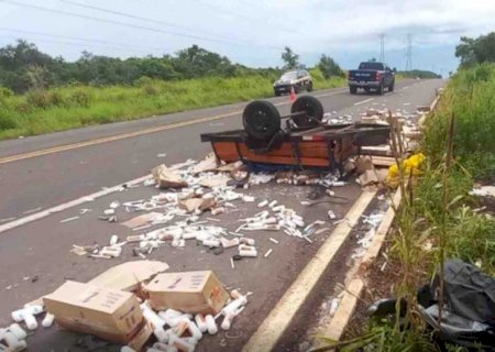 Mulher sofre traumatismo craniano em grave acidente na BR-262