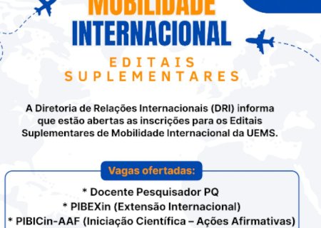 UEMS lança editais para mobilidade internacional em pesquisa