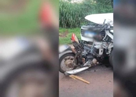 Motociclista morre durante colisão frontal com caminhonete na BR-163