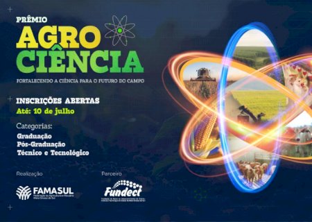 7º Prêmio Agrociência abre inscrições com R$ 94 mil em premiações e bolsas em MS