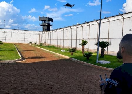 Polícia Penal utiliza drones para ampliar a vigilância na Penitenciária de Dourados