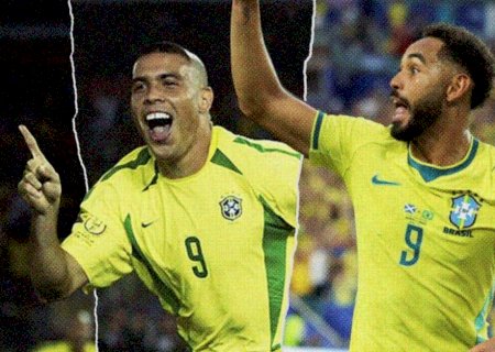 Matheus Cunha repete comemoração de Ronaldo em 2002 e recebe elogio do Fenômeno