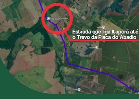 Itaporã: ponte sobre a vazante do Rio São Domingos será interditada para manutenção nesta sexta-feira