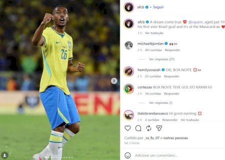 Vencedor do Oscar, Michael B. Jordan comenta gol de Rayan e publica bandeira do Brasil nas redes sociais