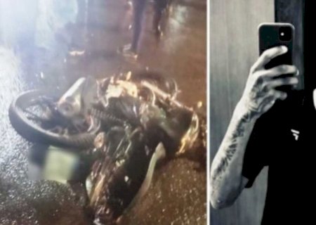 Câmera mostra violência da batida que matou motoentregador em Naviraí
