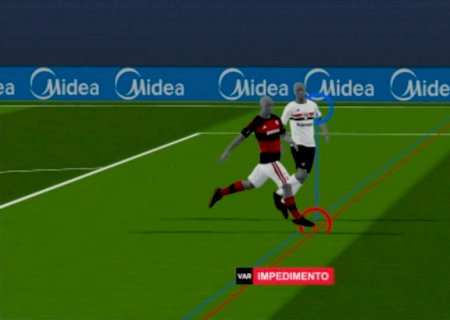Gol do Flamengo é anulado com uso de tecnologia do impedimento semiautomático; veja