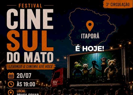 Itaporã recebe nesta segunda-feira o Festival Cine Sul do Mato com sessão gratuita de cinema ao ar livre