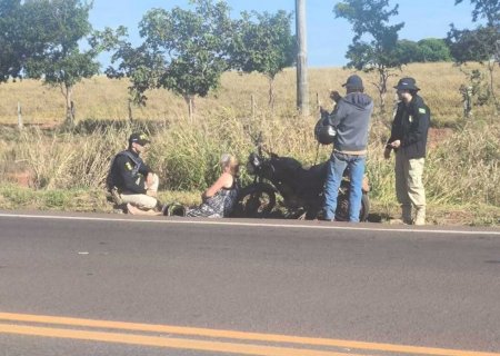 Pneu 'careca' de moto estoura perto de acidente que matou caminhoneiro na BR-163