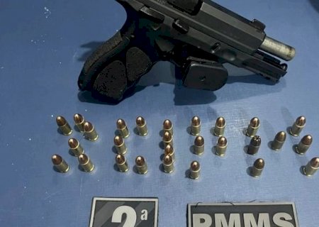 Homem é preso com pistola 9mm e 27 munições durante a Expoac em Caarapó