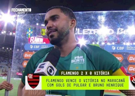 Lucas Arcanjo fala sobre golaço de Pulgar em Flamengo x Vitória: "Não tinha como"; assista