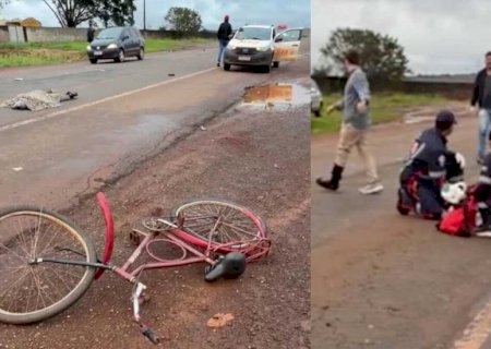 Ciclista é atropelado e morre em Anel Viário de Dourados
