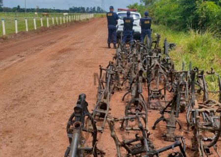 Mais de 120 quadros de motos são encontrados após operação contra desmanche na Capital