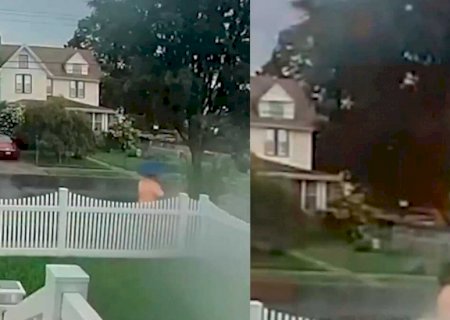 Homem é atingido por raio em Nova York, se levanta e sai andando (vídeo)